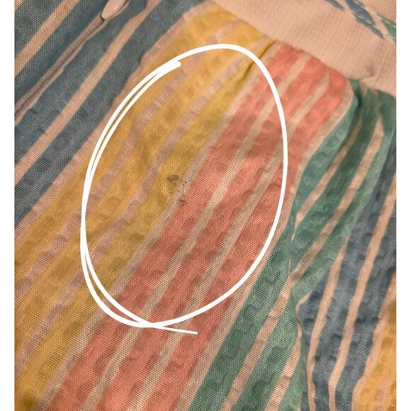 Vtg Lindsay Jordan Pastel Zip up House Coat Robe Sz 24W Button Candy Look Pocket - Picture 9 of 15